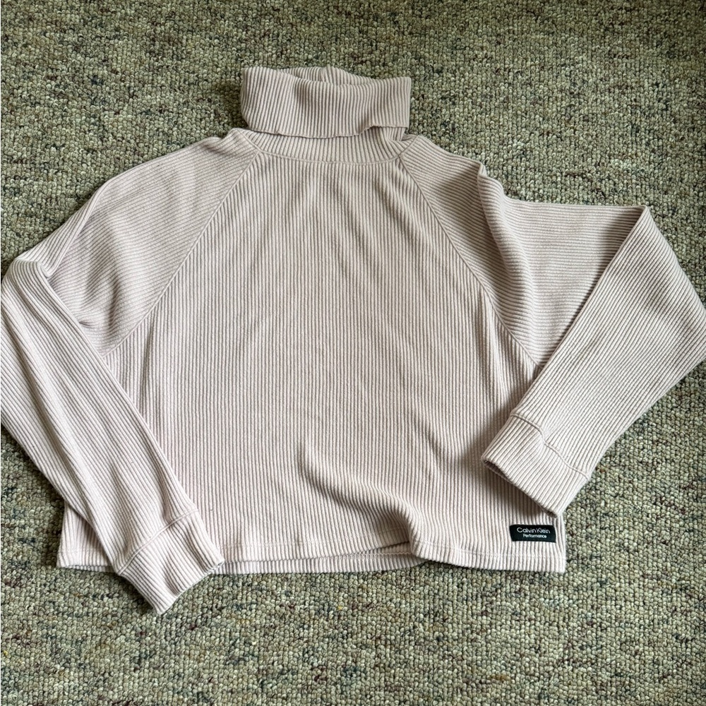 Calvin Klein Performance Pink Cowl Neck Sweater